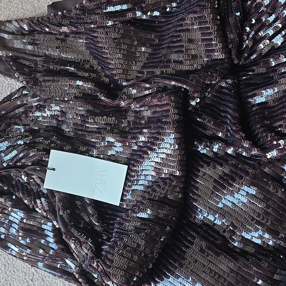 Zara LIMITED EDITION SEQUIN BALLOON JUMPSUIT Size S and L - Picture 13 of 13